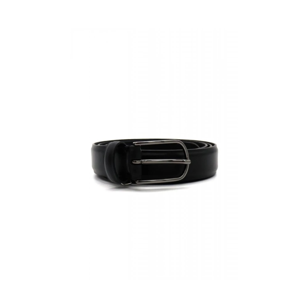 Emporio Armani Herren Schwarz - Gürtel Aus Genarbtem Leder - Accessories - K - 100 Cm