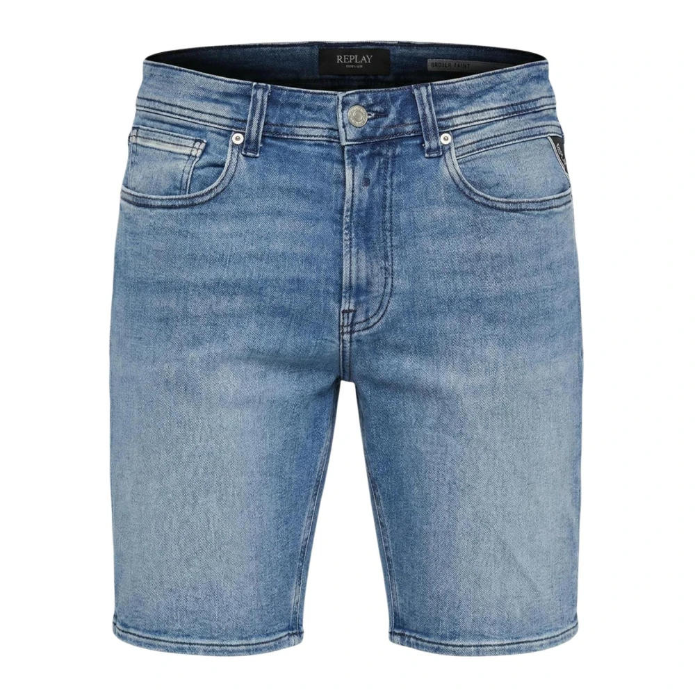 Replay Herren Blau - Straight Bermuda Shorts - Shorts - W36