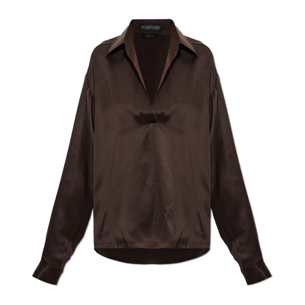 Tom Ford , Damen, Blusen & Hemden, Braun, Xs - Bild 4