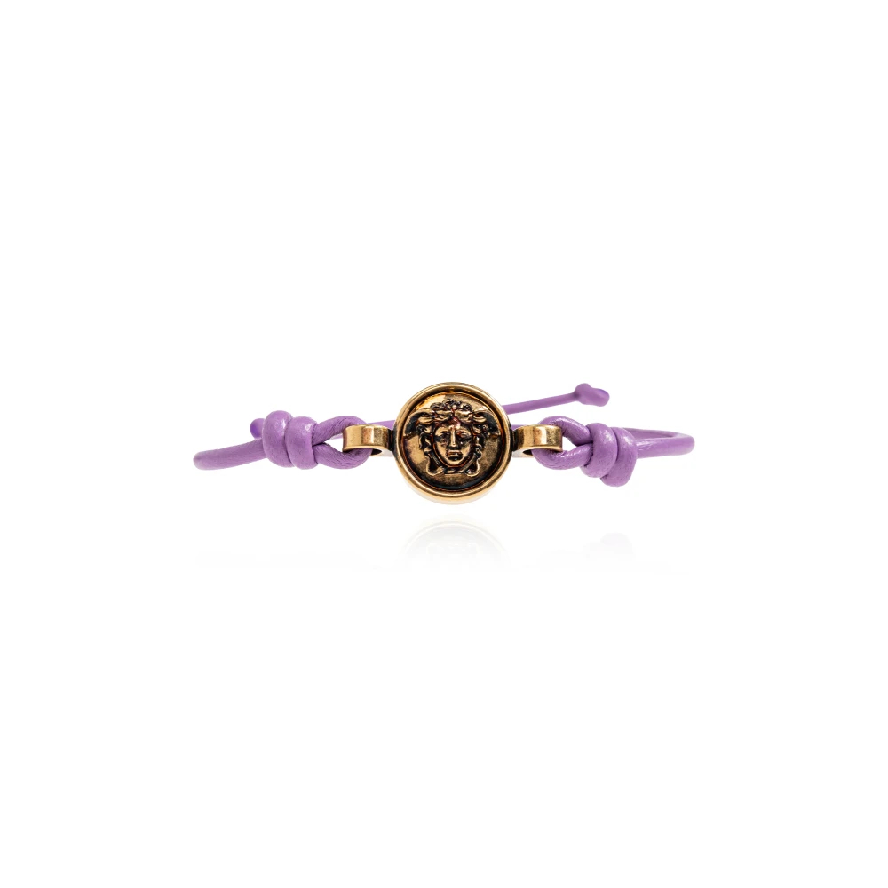Versace Unisex Violett - Medusa Lederarmband - Accessories - Lila - One Size