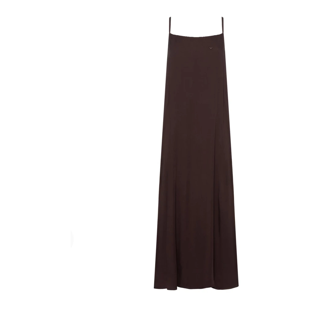 Emporio Armani Damen Braun - Maxikleid Mit Blumenmuster - Dresses - S/M