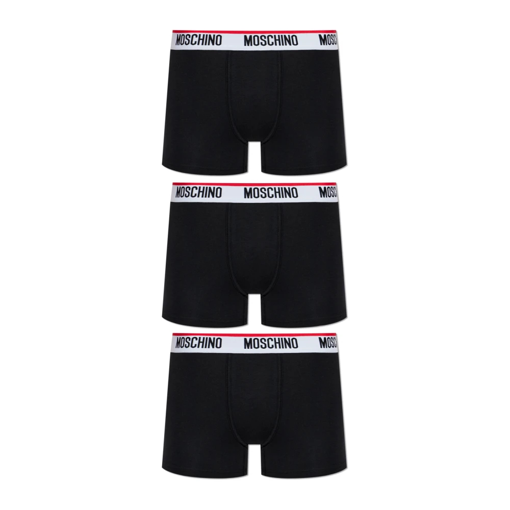 Moschino Herren Schwarz - Dreierpack Boxer Briefs - Underwear - K - S