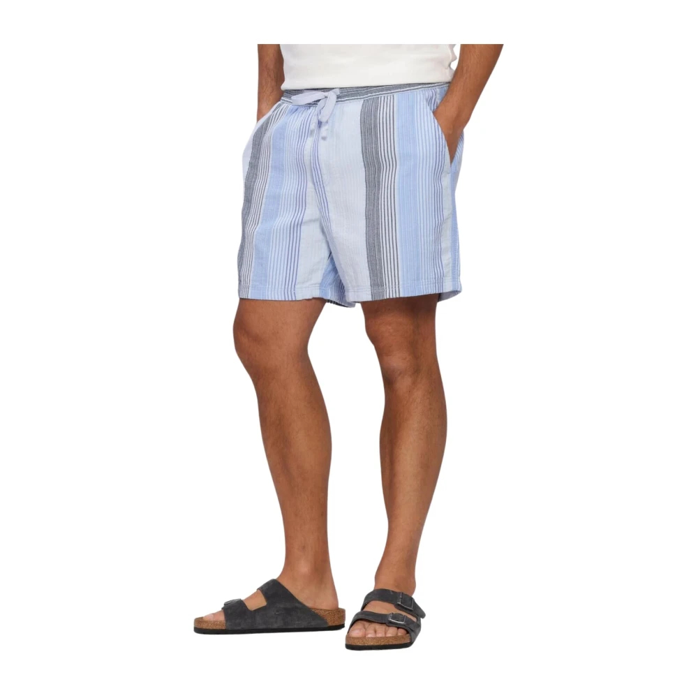 Tommy Jeans Herren Hellblau Stoffshorts Dobby Stripe Dm0dm22830 Himmelblau Relaxed Fit - Bild 4