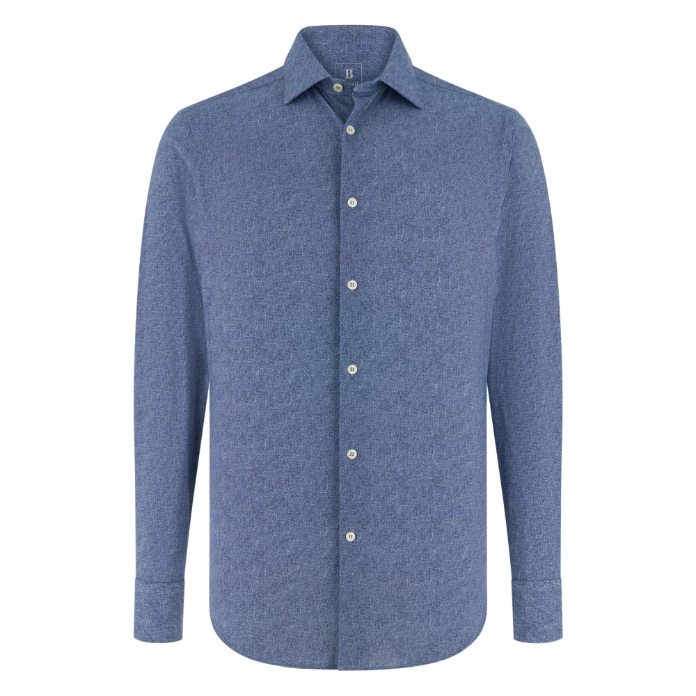 Boggi Milano Herren Blau - B Tech Slim Fit Stretch Nylon Shirt - Shirts - L
