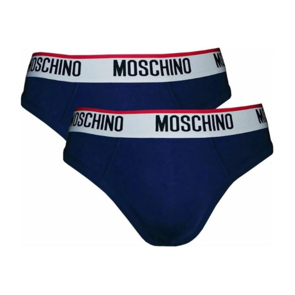 Moschino Herren Blau - Slip Bi-Pack - Underwear - L