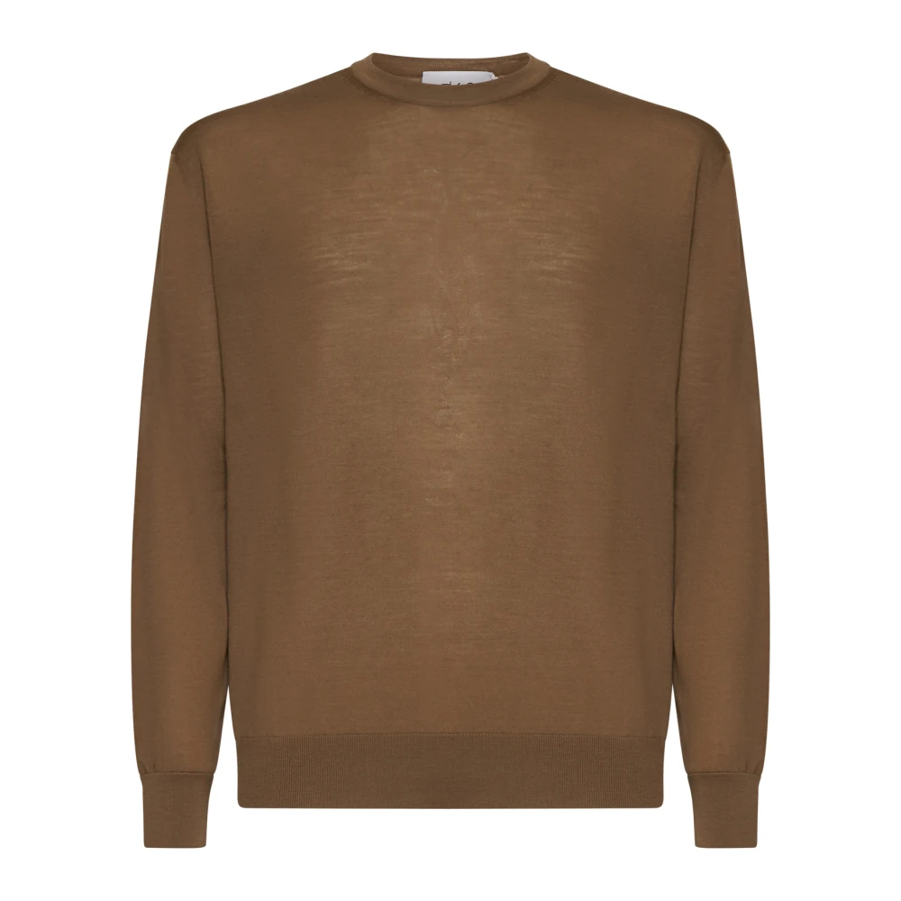 D4.0 Herren Braun - Wool Crewneck Sweater - Knitwear - L