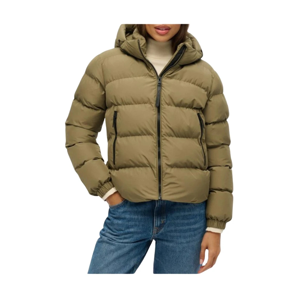 Superdry Damen Grün Daunenjacke Mit Kapuze, - Bild 7