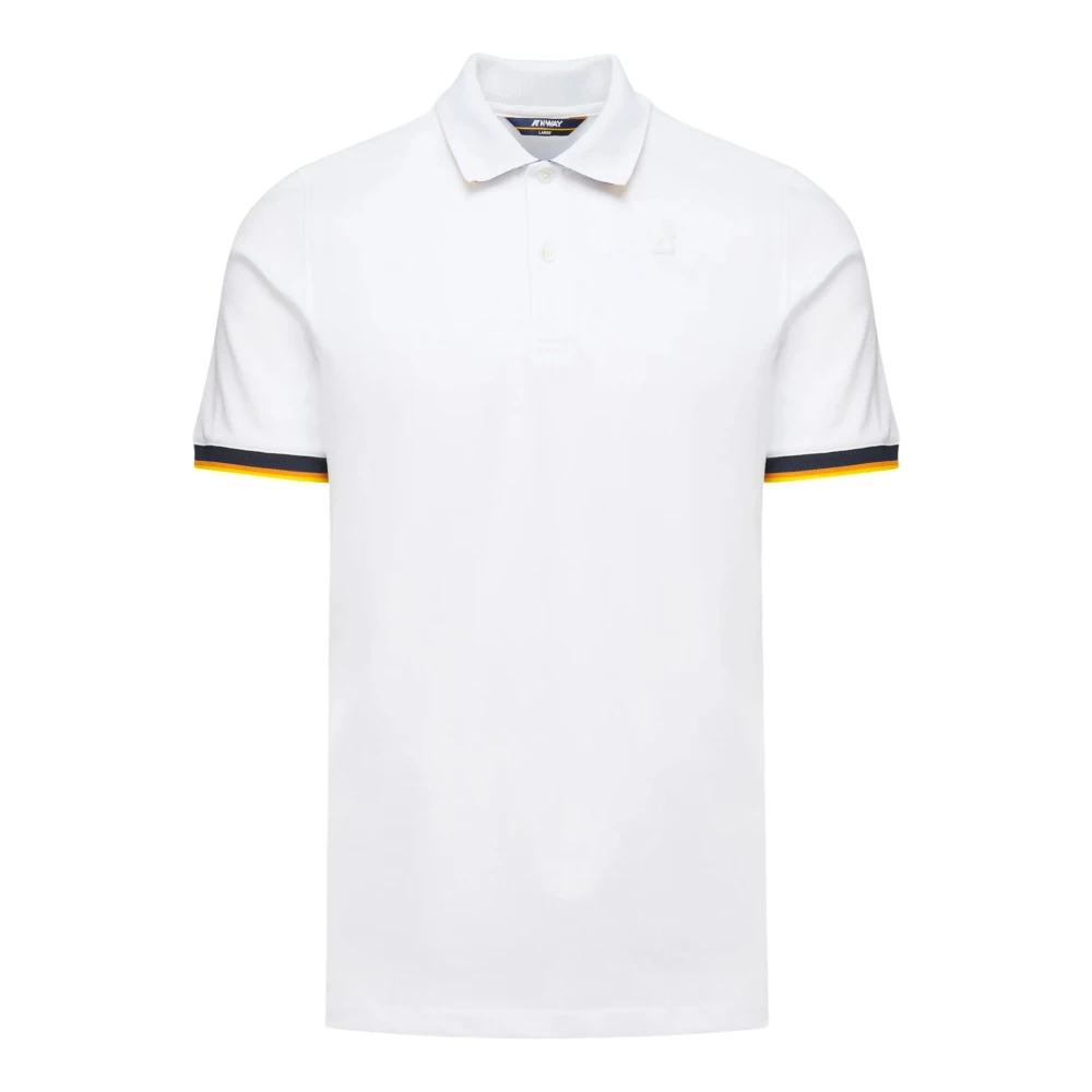 K-Way Herren Weiß - Vincent Logo Silikon Polo - Tops - 2XL
