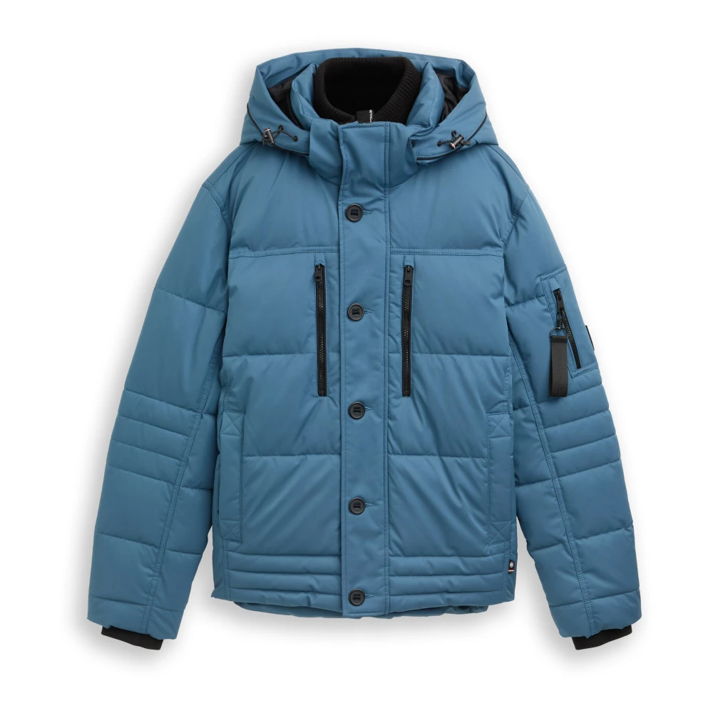 Tom Tailor Herren Blau - Puffer Jacket Mit Abnehmbarer Kapuze - Jackets - 2XL
