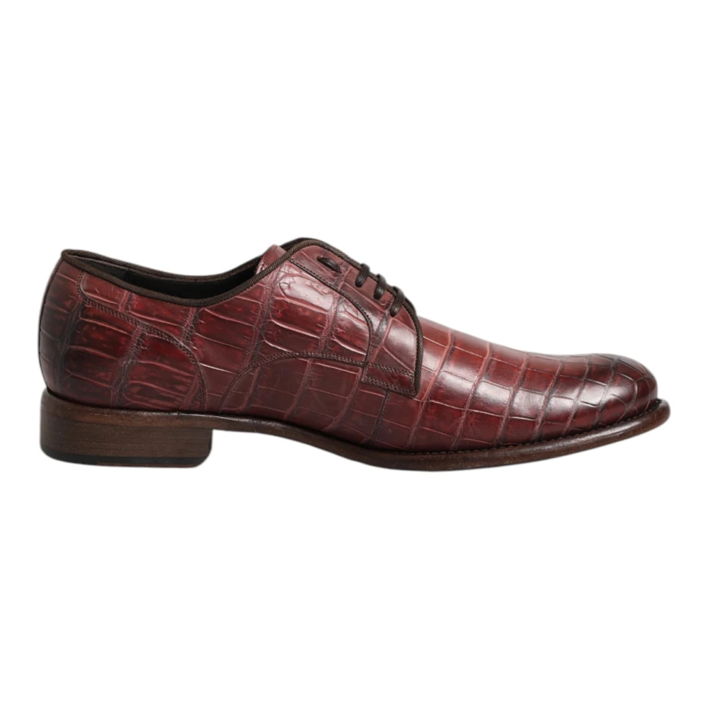 Dolce & Gabbana Herren Rot - Schnür-Derby-Business-Schuhe - Shoes - 43 Eu