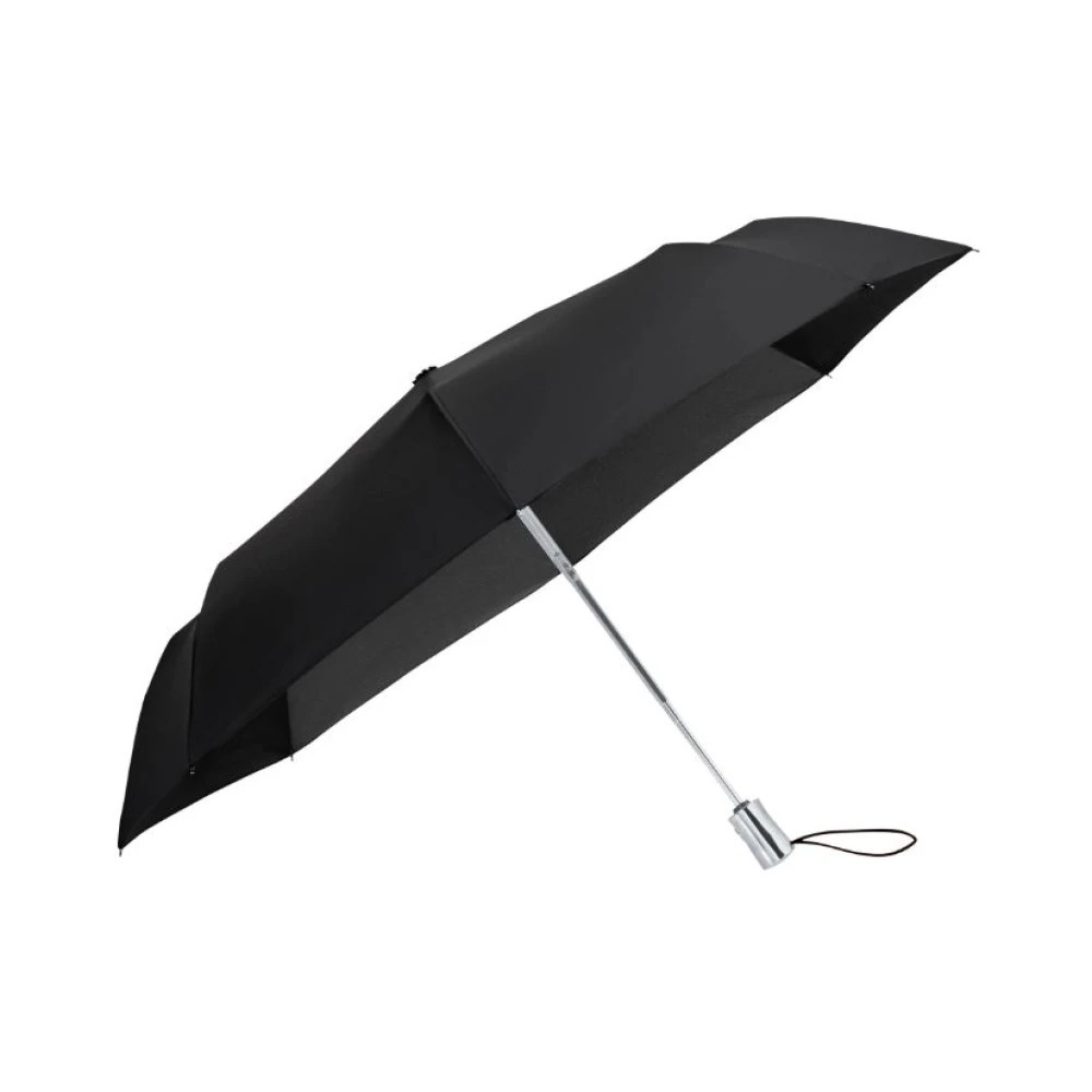 Samsonite Rain Pro kompakter Taschenschirm, schwarz und silber - Image 6