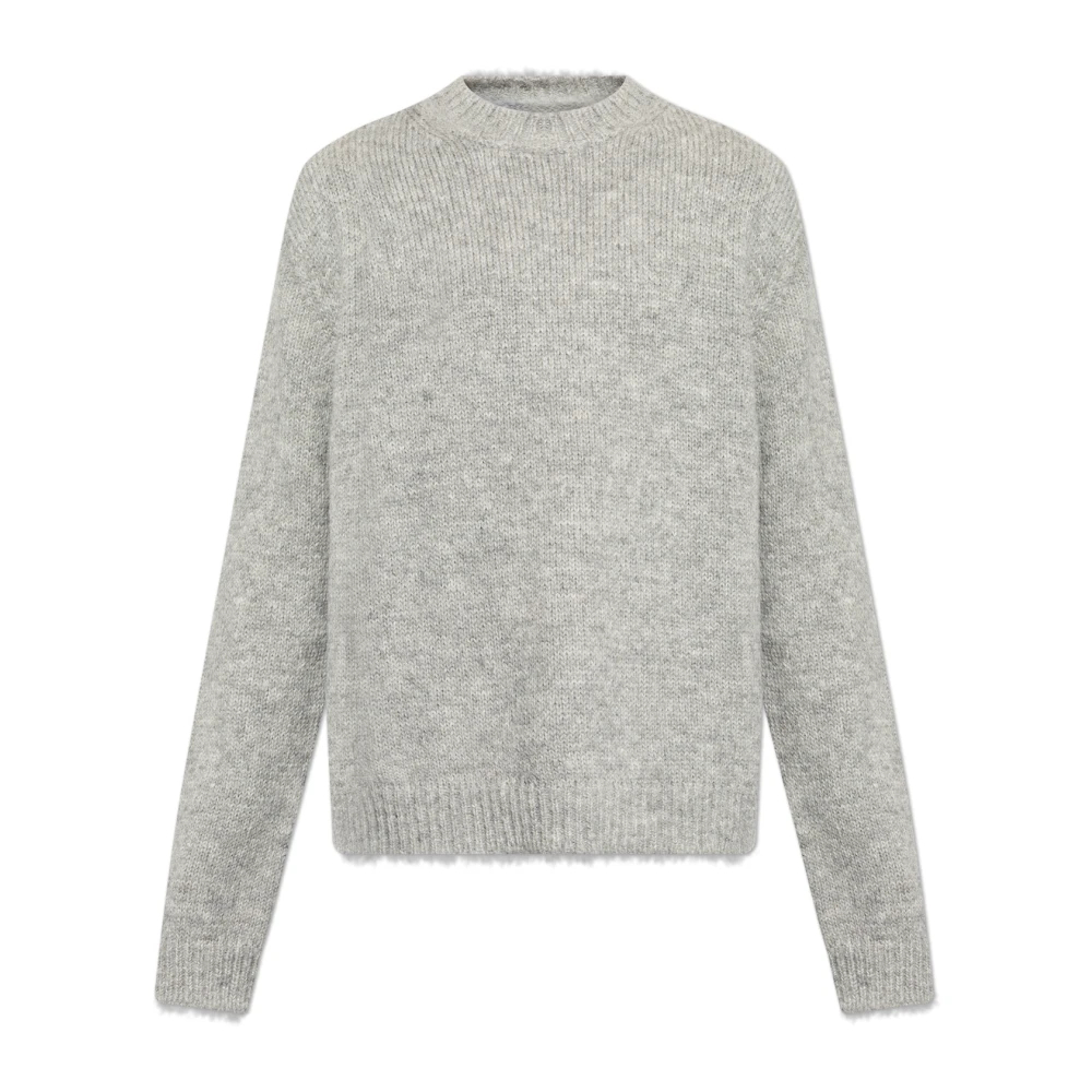 Jil Sander Herren Grau - Midweight Woll-Rundhalspullover - Knitwear - L