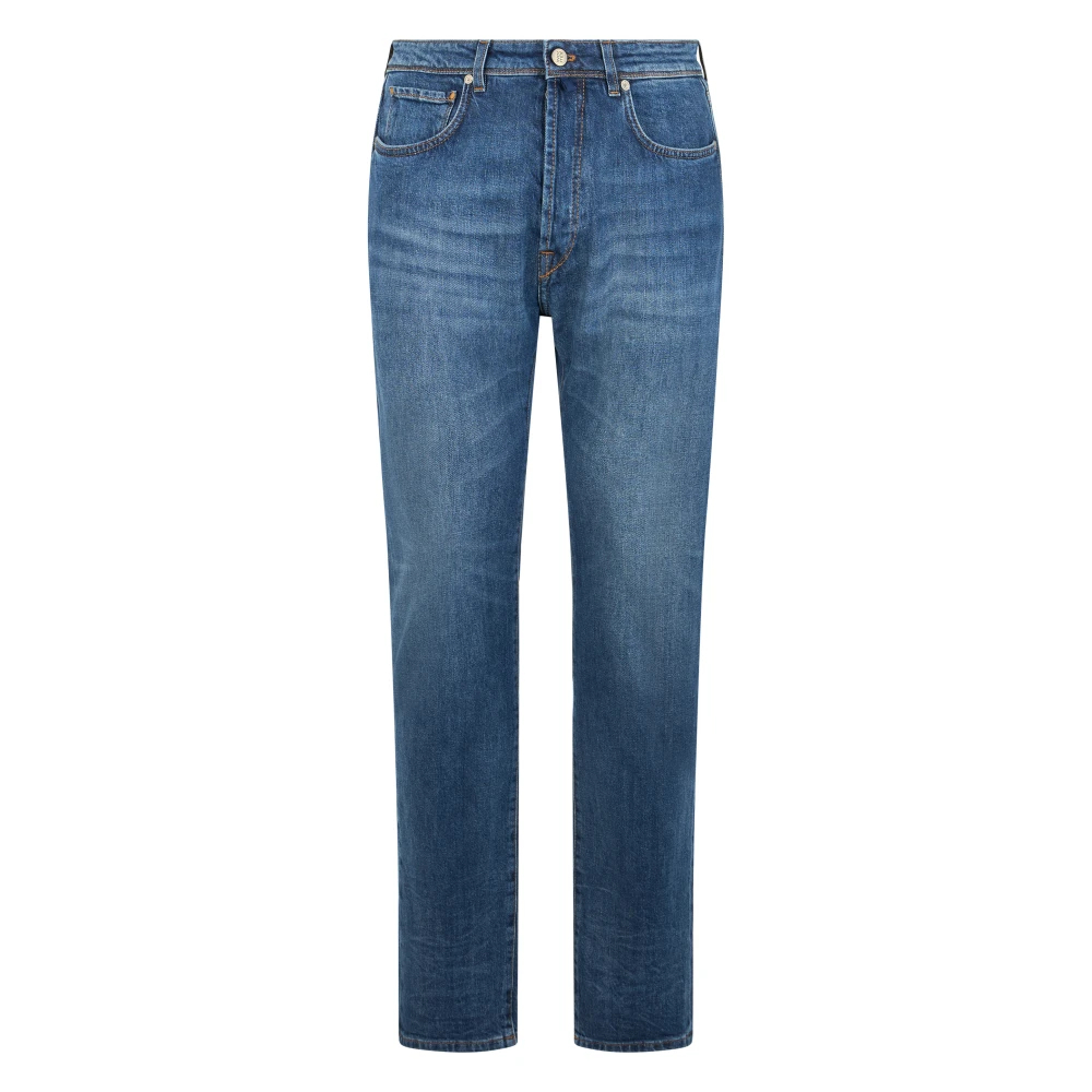 Slowear Herren Blau - Gerades Jeans Aus Elastischer Baumwolle - Jeans - W34