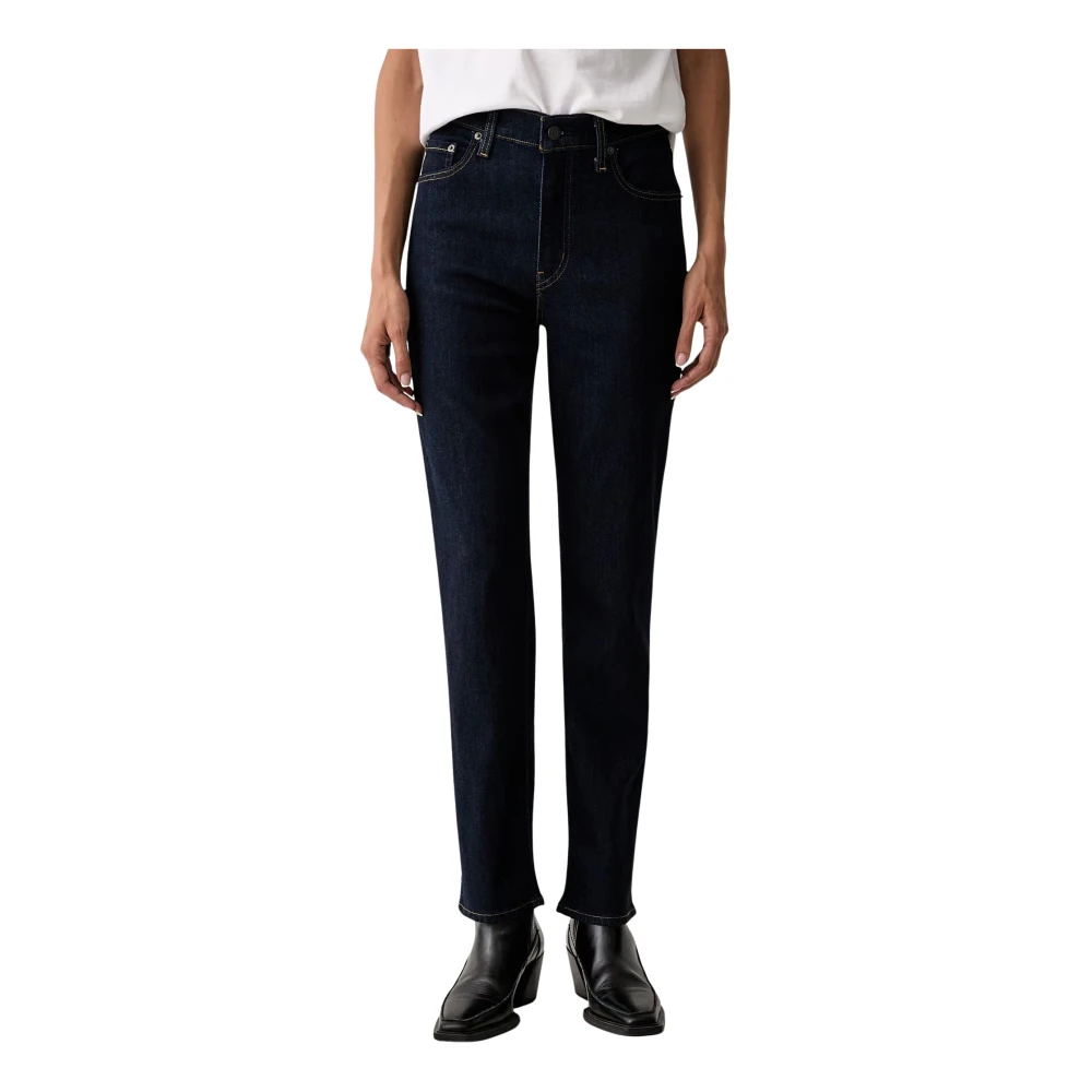 Levi's Damen Blu Slim-Fit-Jeans "722 High Rise Slim", Gr. 29, Länge 31, True Blau Rinse, Denim/Jeans, Obermaterial: 51% Baumwolle, 37% Lyocell, 7% Pol... - Bild 5