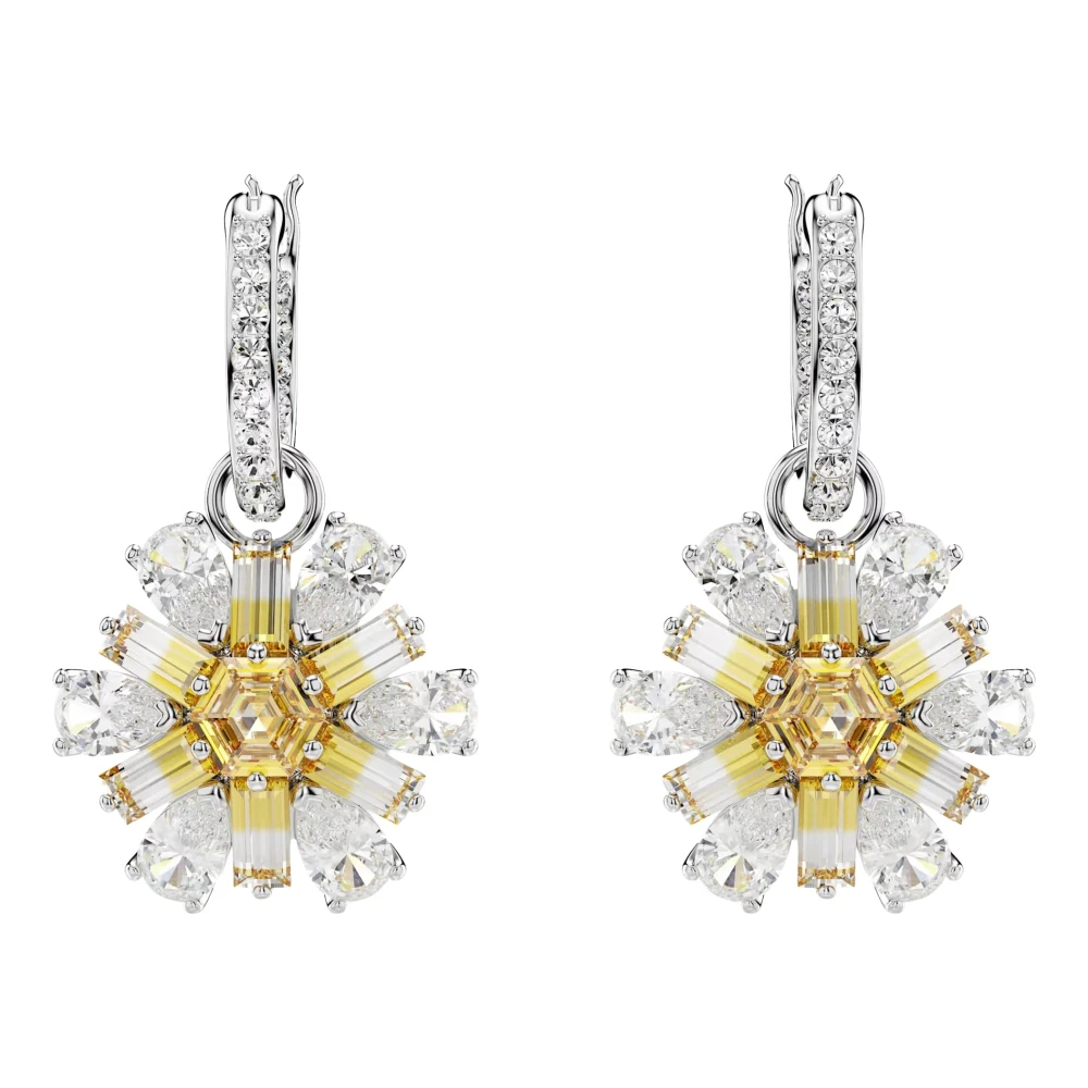 Swarovski Idyllia Drop-Ohrhänger, Blume, Rhodiniert Gelb - Bild 5