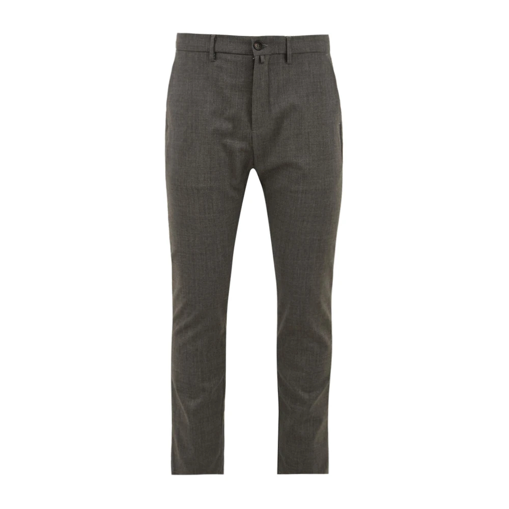 Siviglia Herren Grau - Carducci Technische Wollhose Mit Muster - Trousers - W32