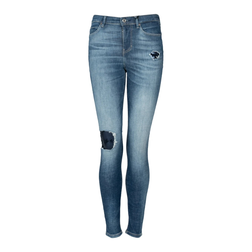 Guess Damen Blau - Skinny High Jeans Mit Einzigartigen Details - Jeans - W27