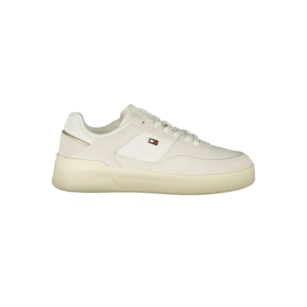 Tommy Hilfiger Damen Elfenbein Wildleder-Lowtop-Sneaker, Modell Fw0fw07466 Eu41 - Bild 4