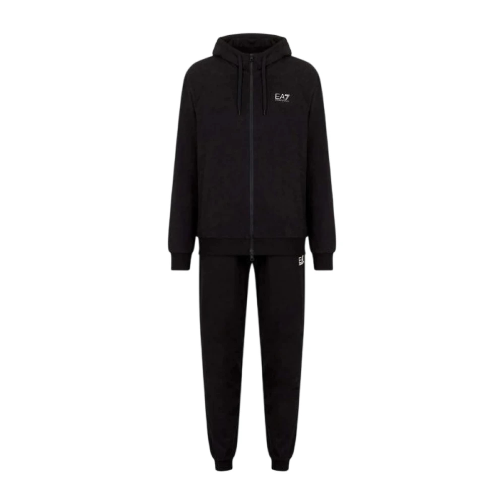 Emporio Armani Ea7 Herren Schwarz - Train Core Identity Trainingsanzug Fz - Sport - K - S