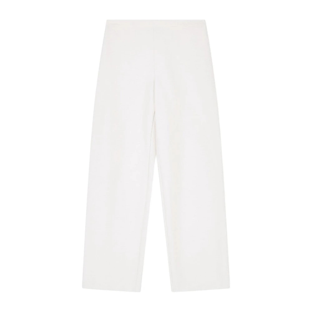 Emporio Armani Damen Weiß - Asv Embossed Textured Jersey Palazzo Hosen - Trousers - M