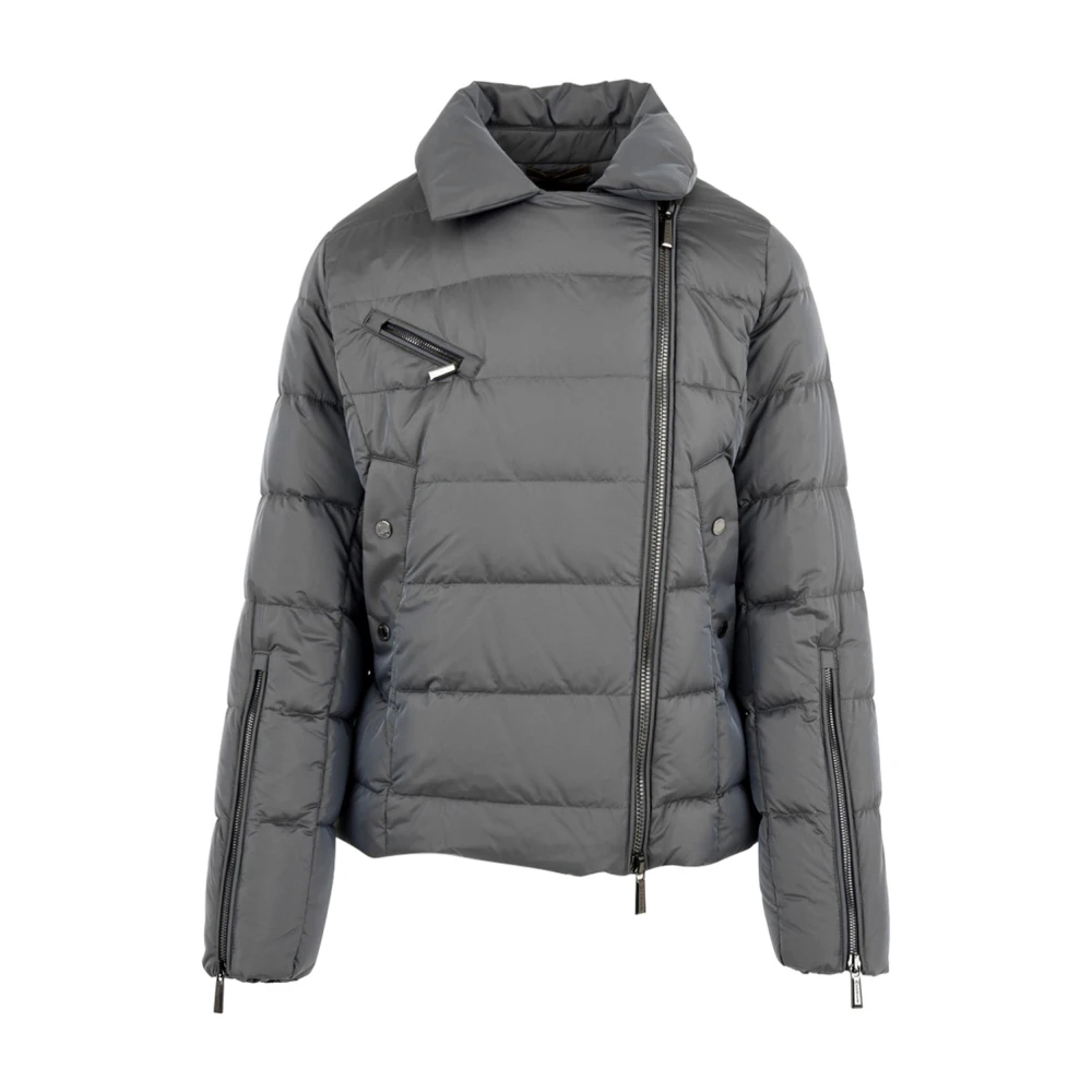 Moorer Damen Grau - Gepolsterte Reißverschluss Ärmel Seitentaschen Jacke - Jackets - Xs