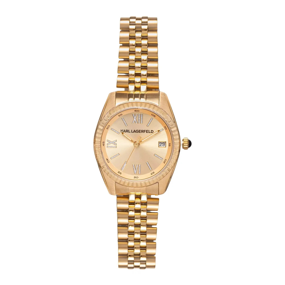 Karl Lagerfeld Uhren-Set Timeless Code Damen R0553108501, Gelbgold Edelstahl, Christ - Bild 3