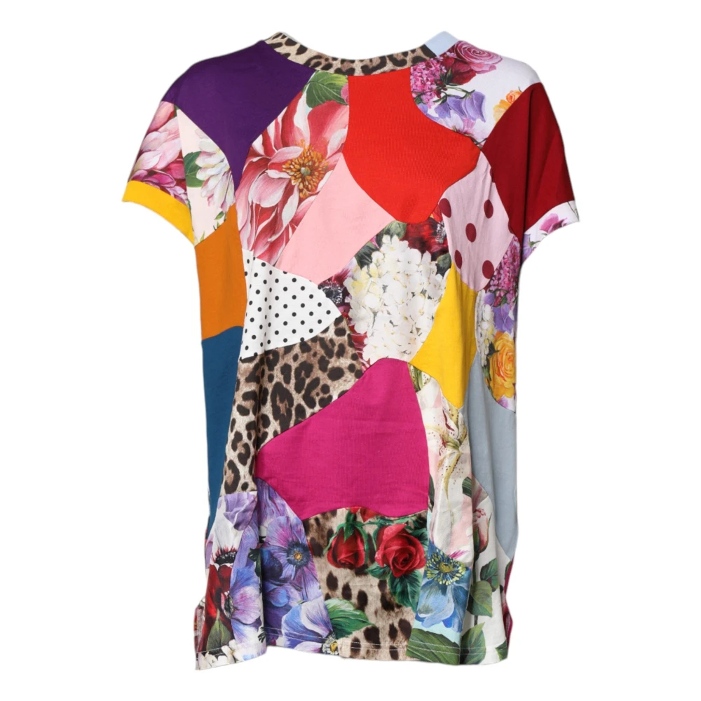 Dolce & Gabbana Damen Multicolor - Patchwork Kurzarm Blusen Top - Tops - Mehrfarbig - Xs