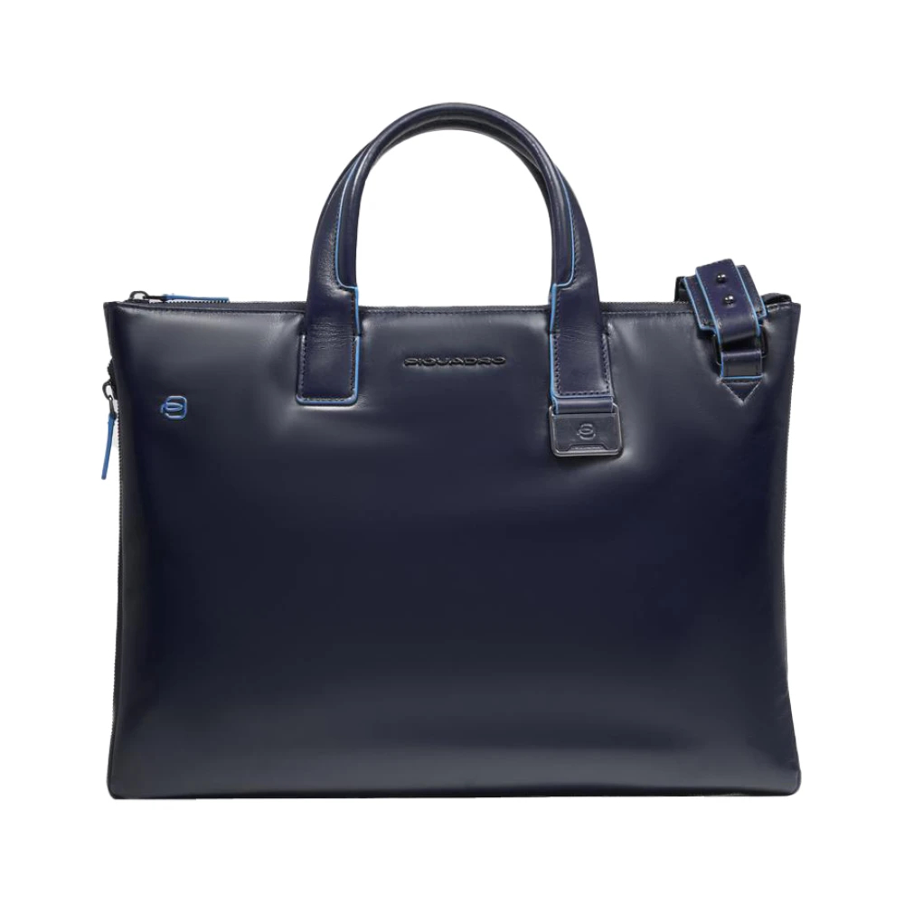 Piquadro Herren Blau - Erweiterbare Schlanke Laptoptasche - Bags - One Size