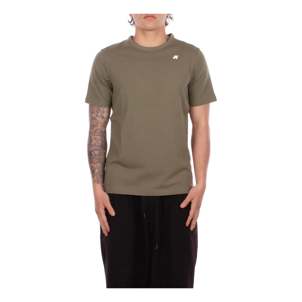 K-Way Herren Grün - T-Shirt Logo Frontale - Tops - 2XL