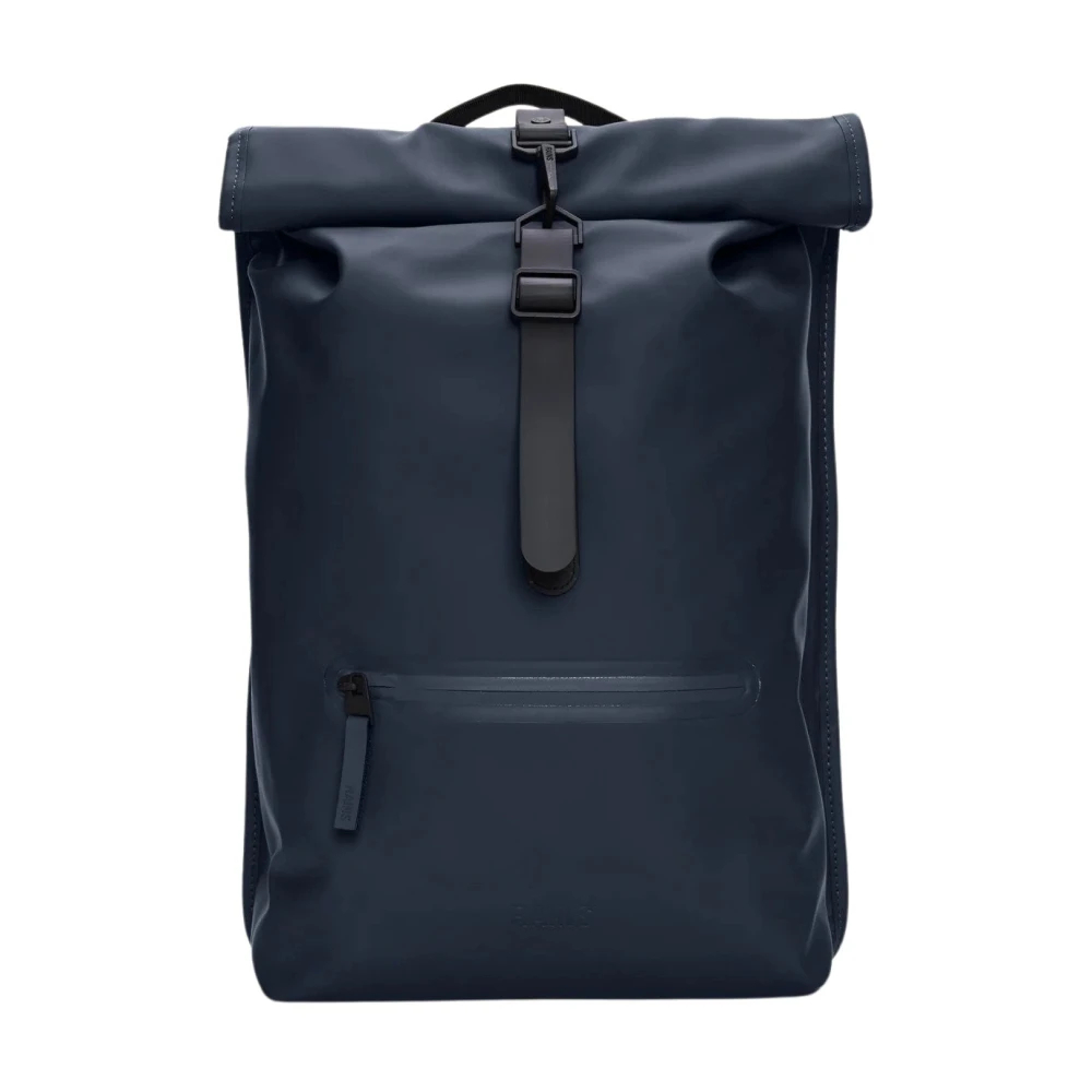 Rains Unisex Blau - Rolltop Rucksack - Bags - One Size