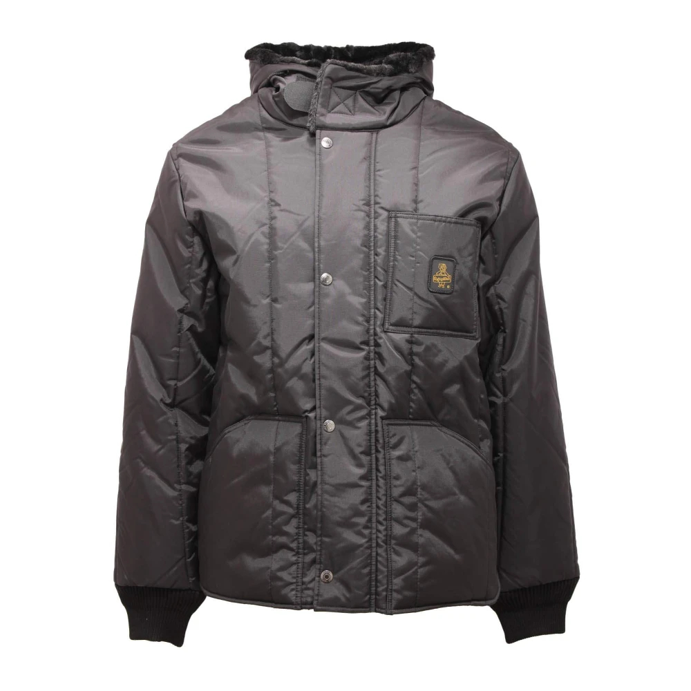Refrigiwear Herren Schwarz - Gepolsterte Jacke Mit Polyesterfutter - Jackets - K - Xl