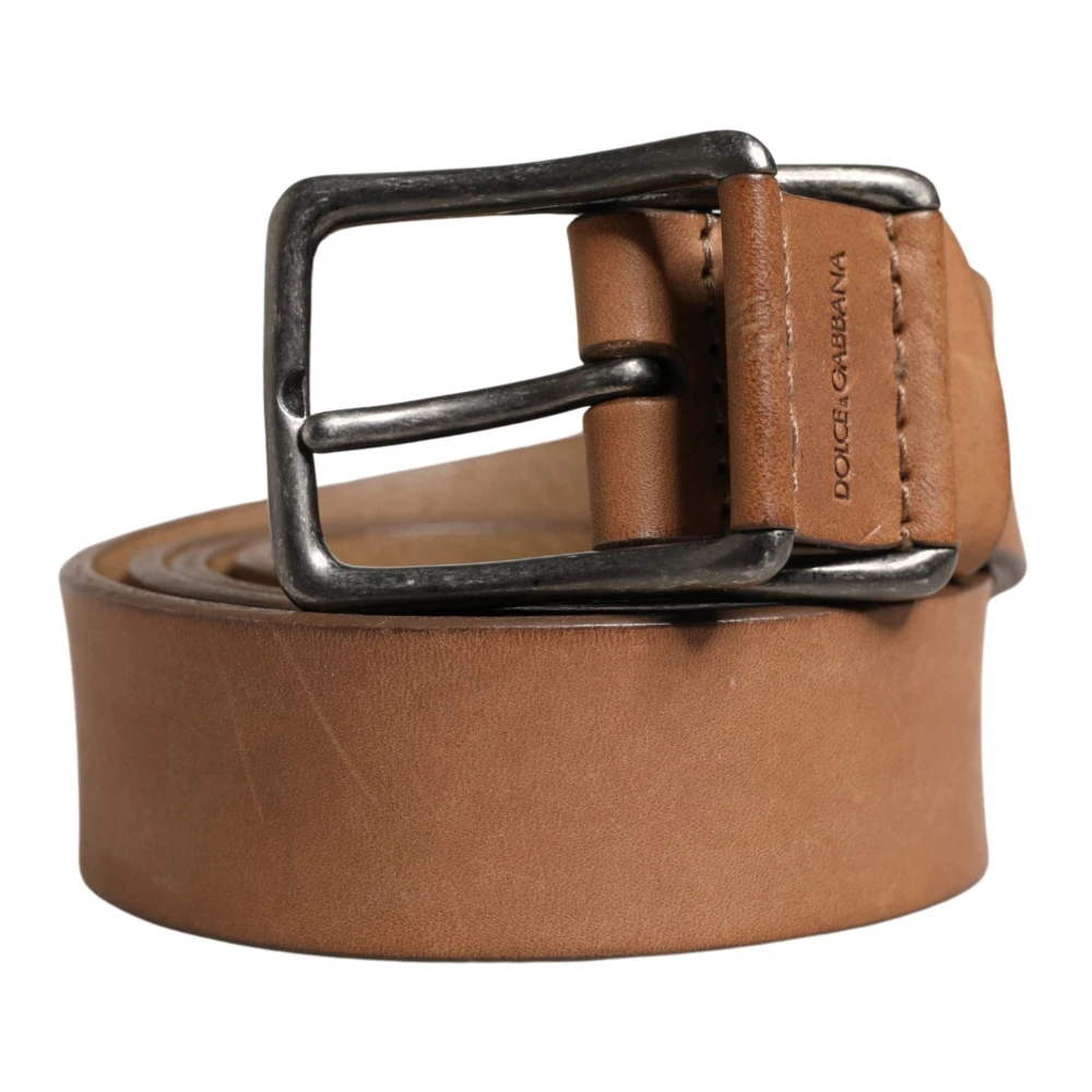 Dolce & Gabbana Herren Braun - Klassischer Gürtel Mit Metallschnalle - Accessories - One Size