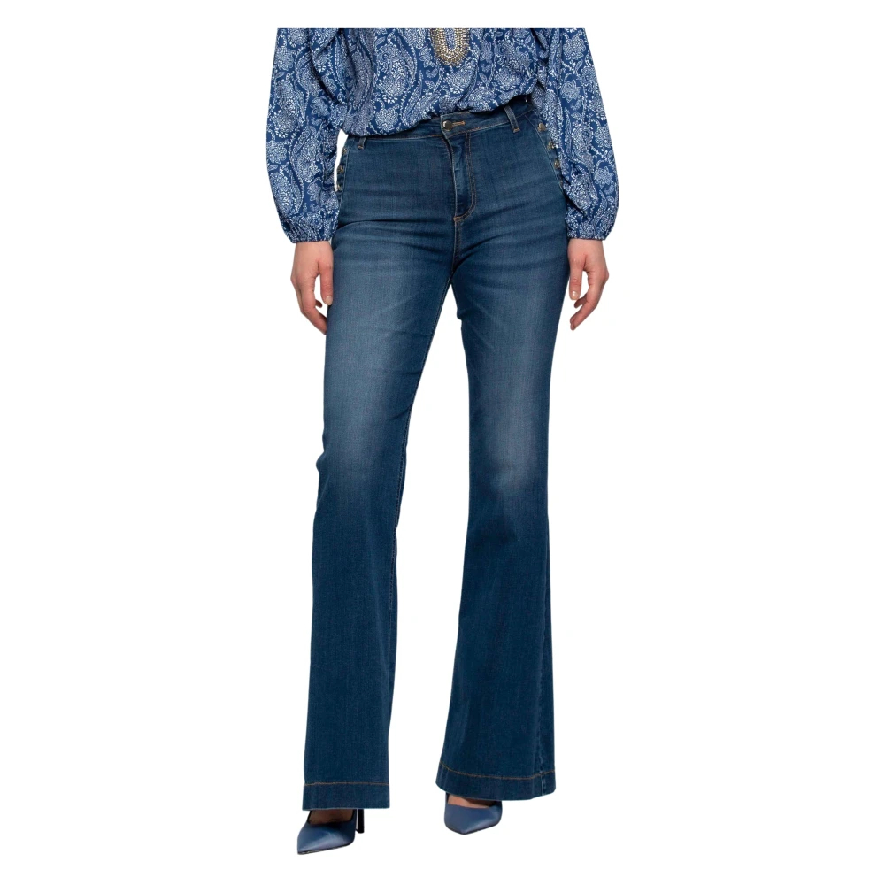 Kocca Damen Blau - High-Waist Denim- Und Baumwollhosen - Jeans - W24