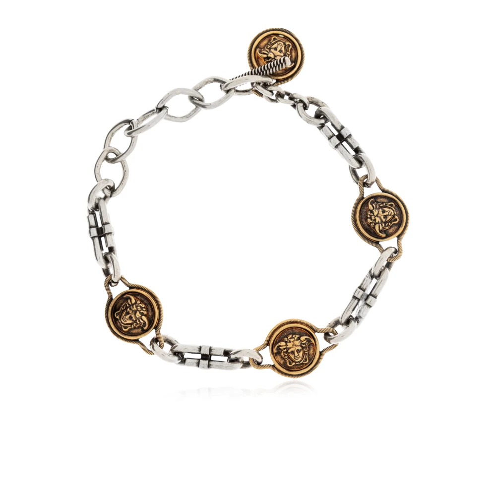 Versace Unisex Grau - Brass Medusa Head Bracelet - Accessories - One Size