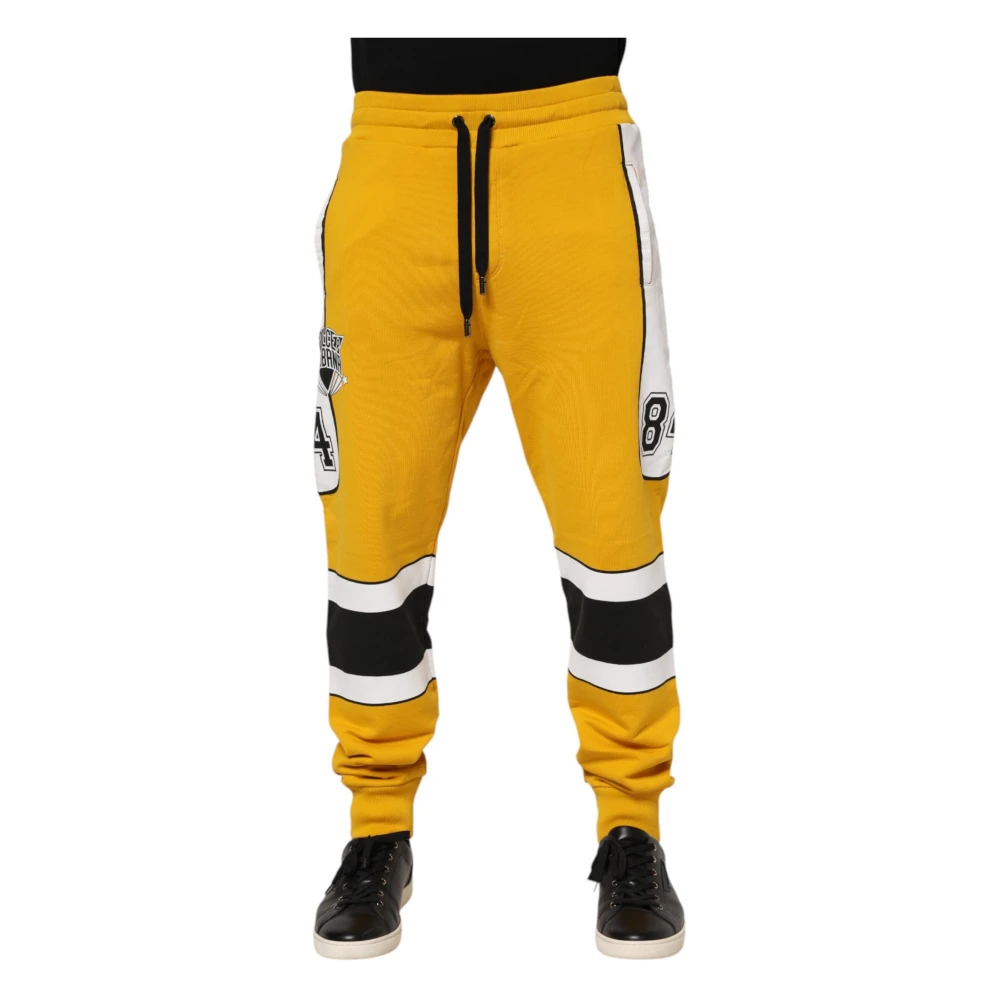 Dolce & Gabbana Herren Gelb - E Baumwoll-Joggerhose - Trousers - 3XL