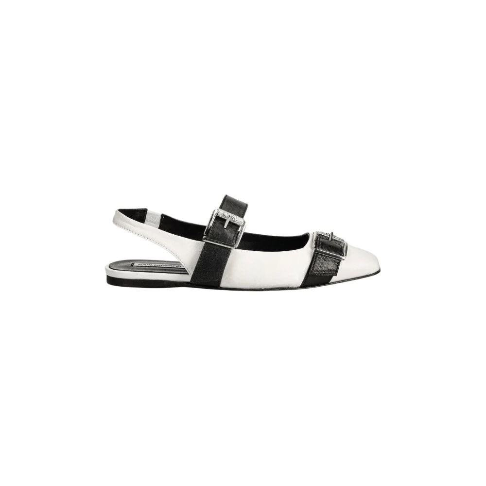 Karl Lagerfeld Damen Weiß Ballerinas Konnie Kl40186 38 - Bild 2