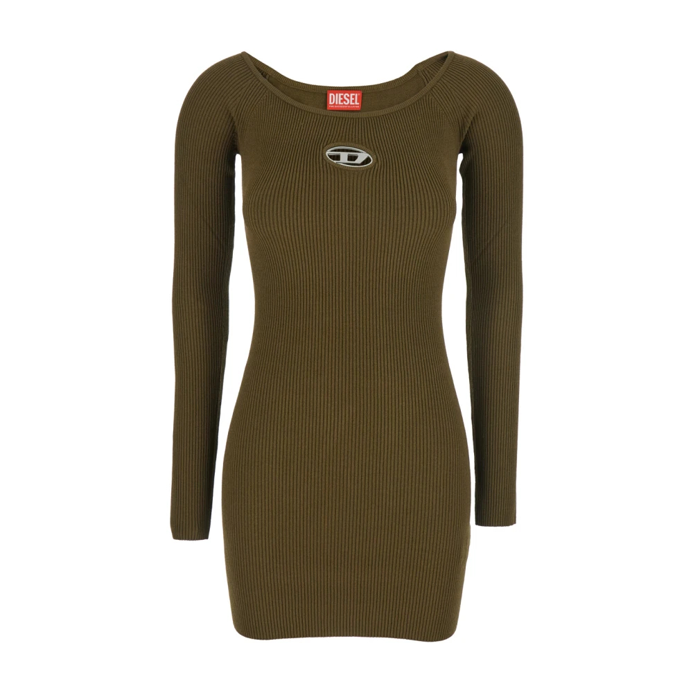 Diesel - Braune Kleider M-Vera - Dresses - Damen - Grün - M