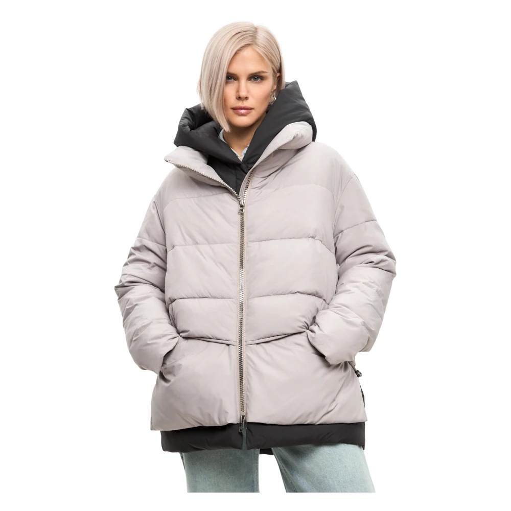 Cesare Gaspari Damen Beige - Kapuzen-Pufferjacke - Jackets - L