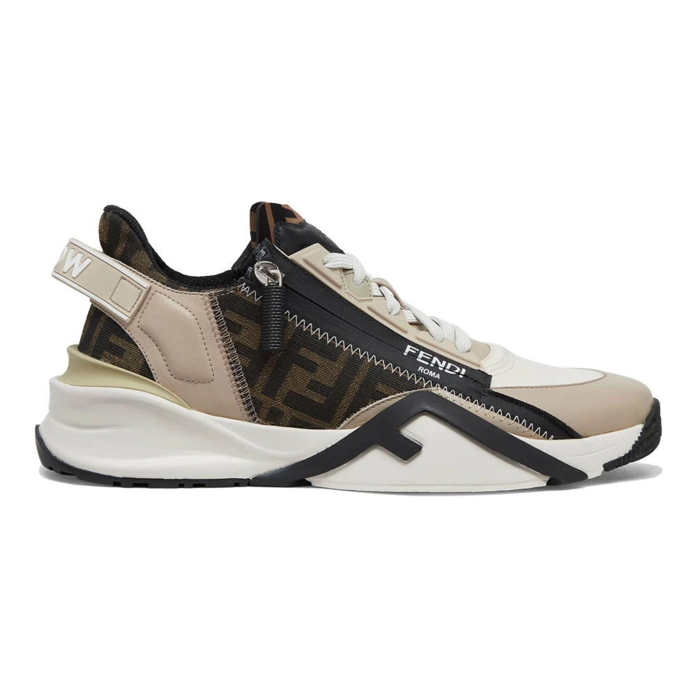Fendi Herren Multicolor - Beige Sneakers Mit Ff-Details - Shoes - Mehrfarbig - 41 Eu