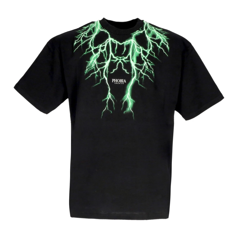 Phobia Archive Herren Schwarz - Front Lightning Tee - Tops - K - S