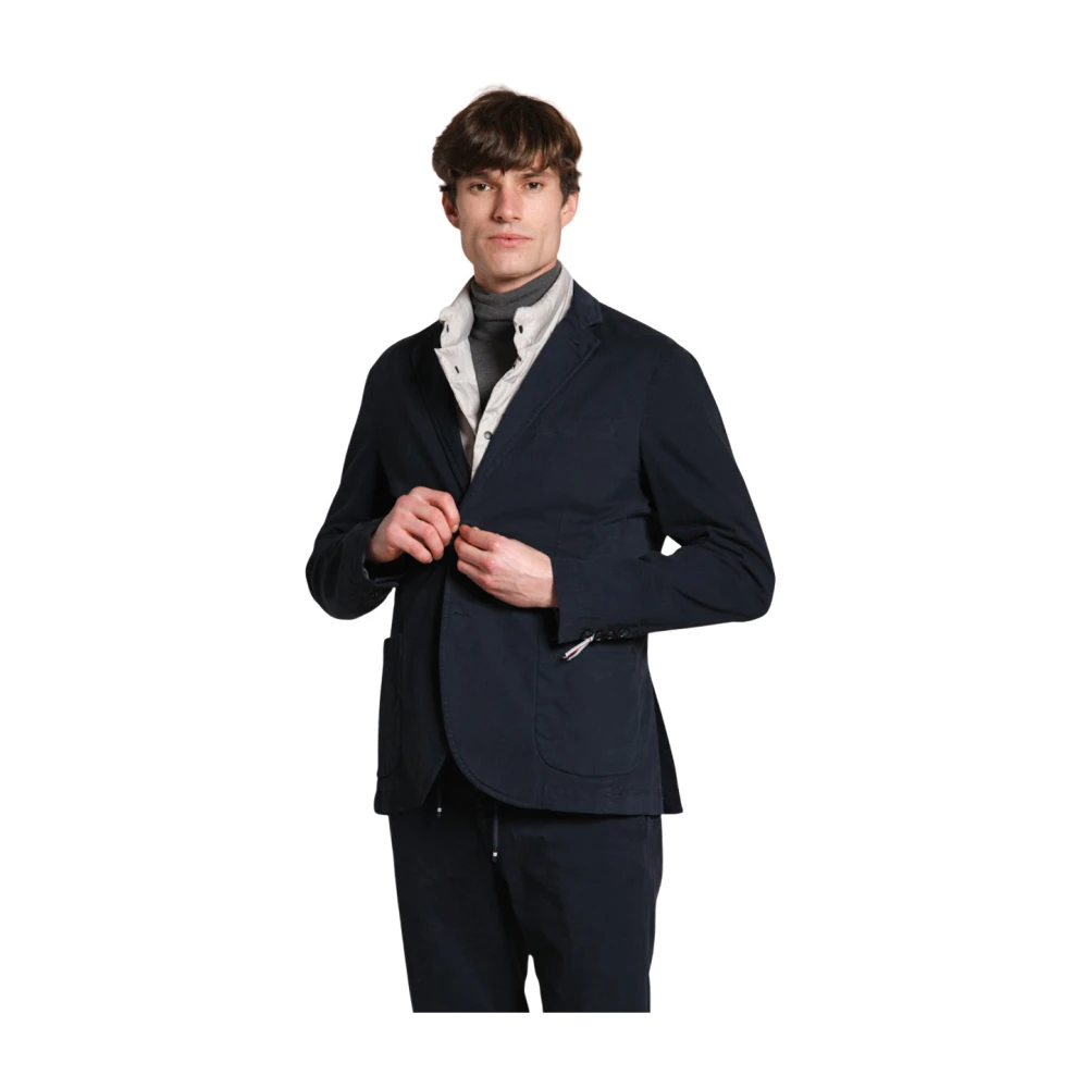 Mason's Herren Blau - Stretch-Gabardine-Blazer In Marineblau - Jackets - L