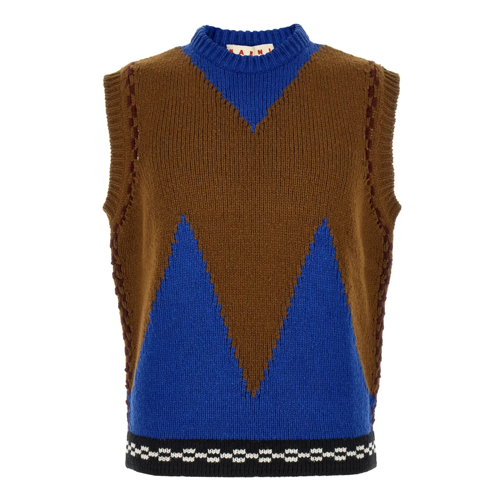 Marni Herren Multicolor - Weste Mit Rollkragen - Knitwear - Mehrfarbig - L