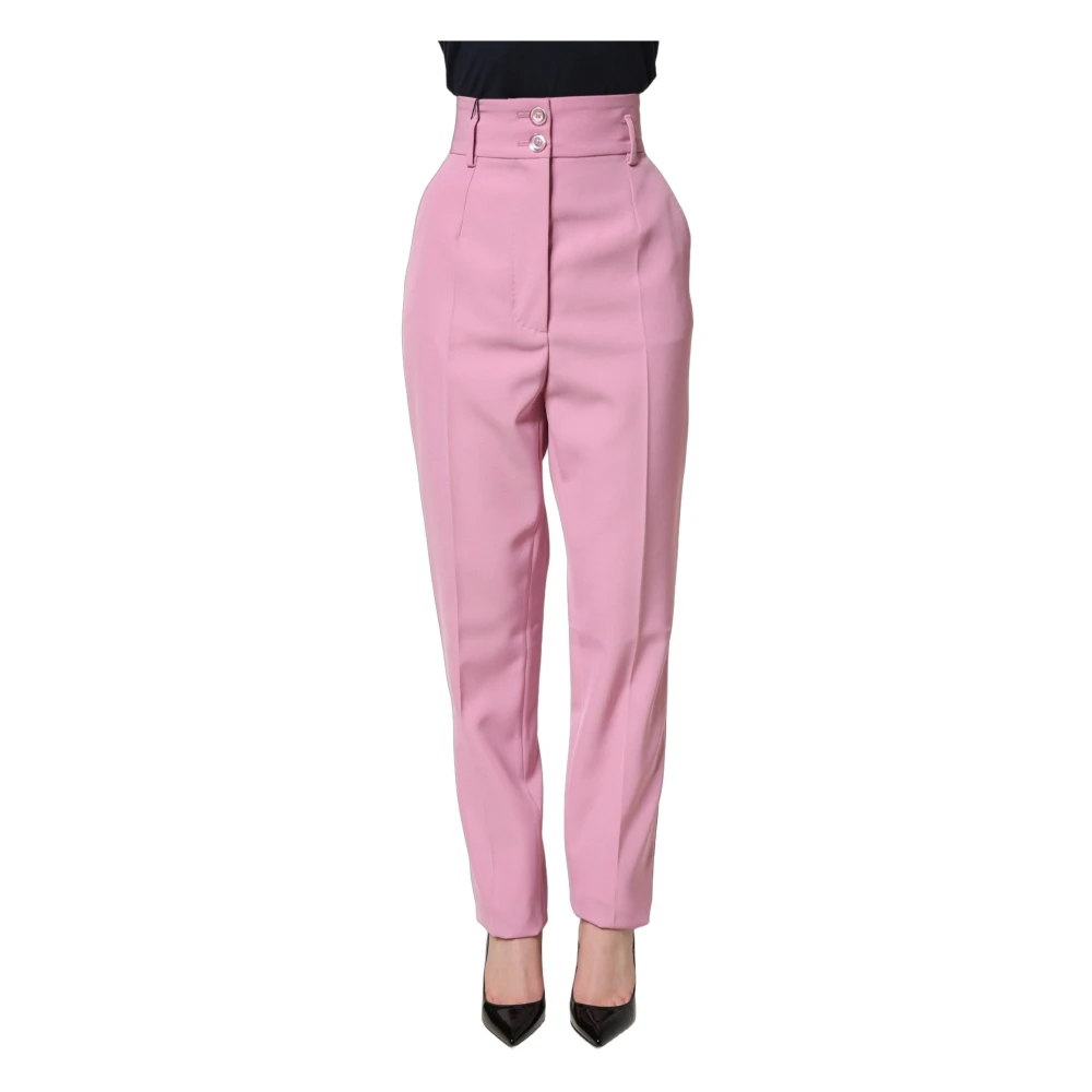 Dolce & Gabbana Damen Rosa - High Waisted Hosen - Trousers - 2XS