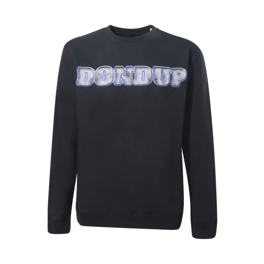 Dondup Herren Schwarz - Regular-Fit Baumwoll-Sweatshirt Mit Rundhalsausschnitt - Sweatshirts & Hoodies - K - Xl
