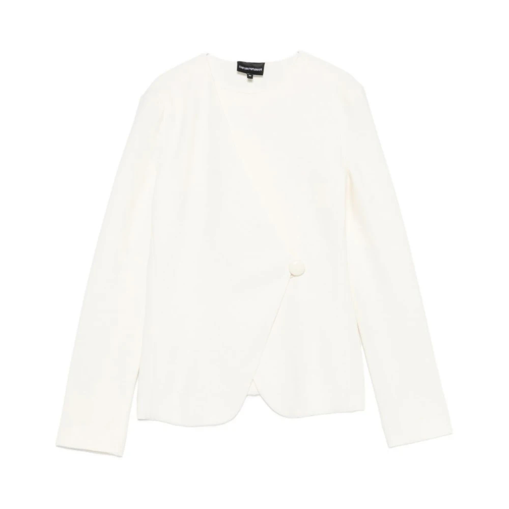 Emporio Armani Damen Weiß - Ottoman Jersey Jacket - Blouses & Shirts - L