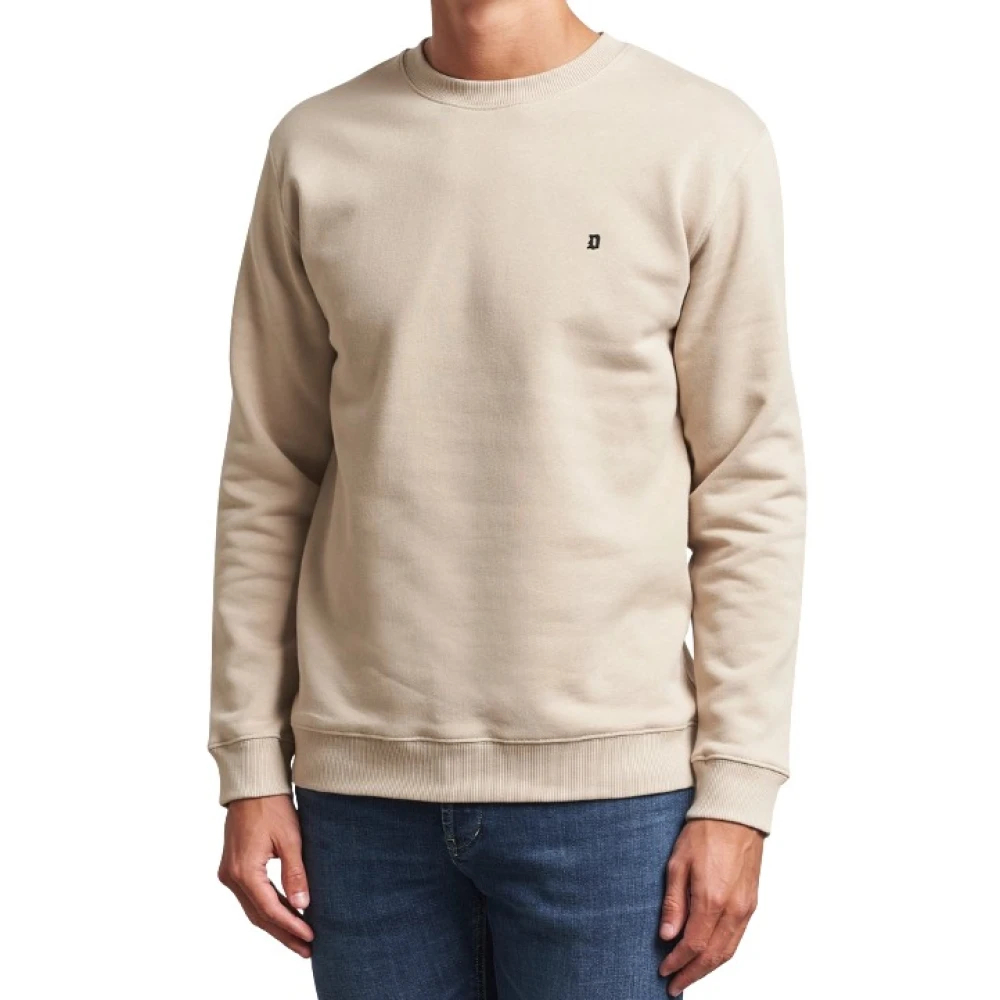 Dondup Herren Beige - Regular-Fit-Baumwoll-Sweatshirt Mit Rundhalsausschnitt - Sweatshirts & Hoodies - 2XL