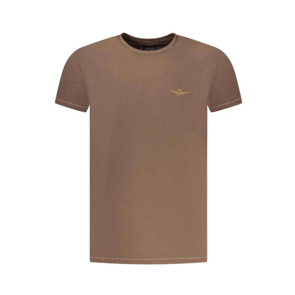 Aeronautica Militare Herren Braun - Baumwoll-T-Shirt - Tops - 2XL