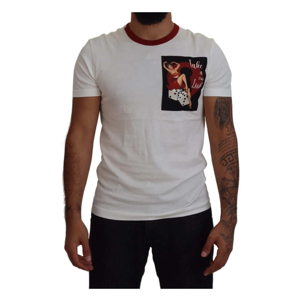 Dolce & Gabbana Herren Weiß - T-Shirt Mit Rundhalsausschnitt Und Kurzen Ärmeln - Tops - 2XS