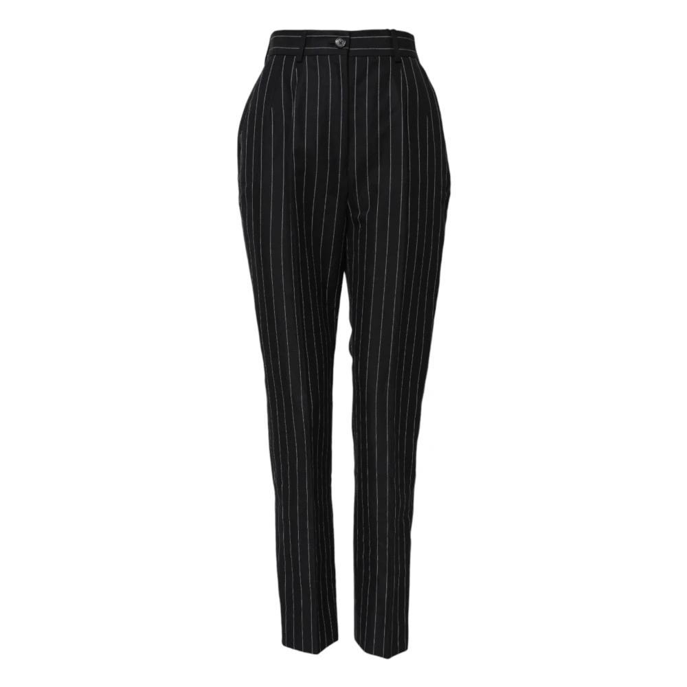 Dolce & Gabbana Damen Schwarz - High Waist Tapered Pants - Trousers - K - S