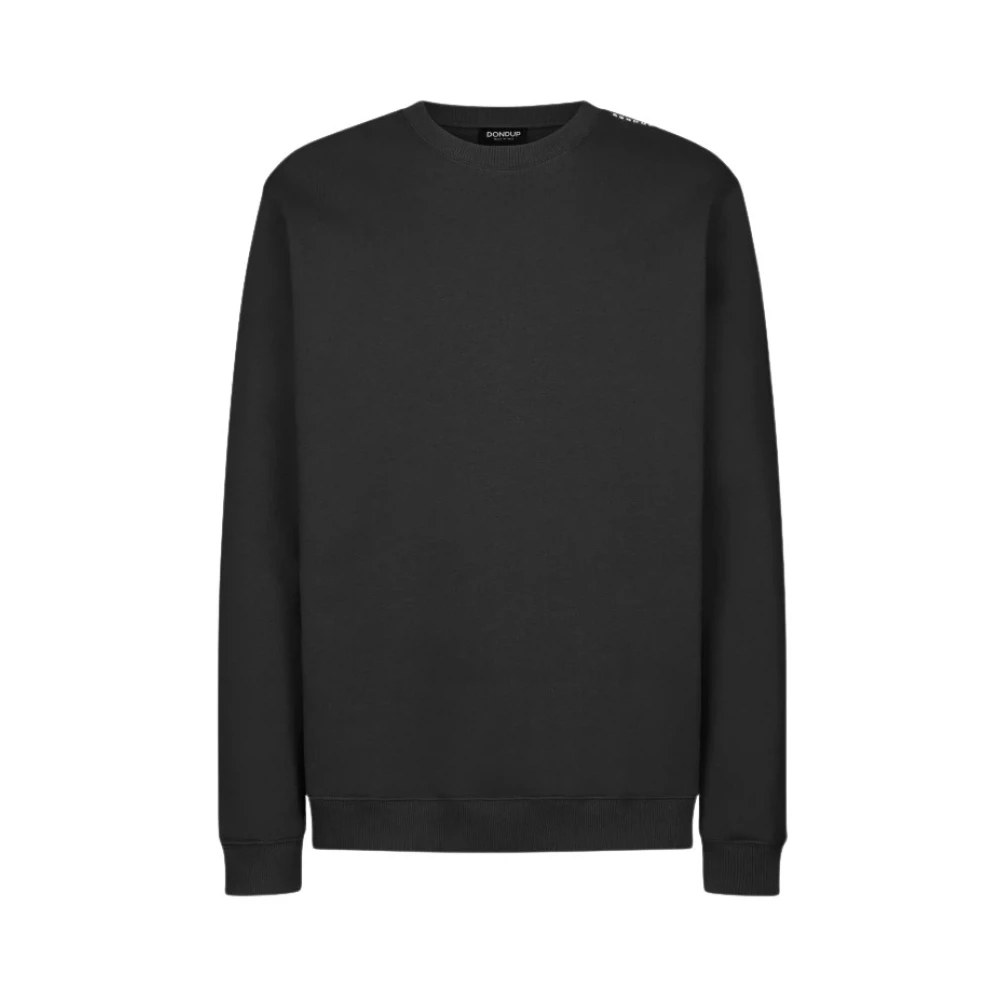 Dondup Herren Schwarz - Regular-Fit Baumwoll-Sweatshirt Mit Rundhalsausschnitt - Sweatshirts & Hoodies - K - S